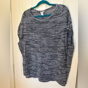 J Jill Pure Jill grey short sleeve boxy sweater L